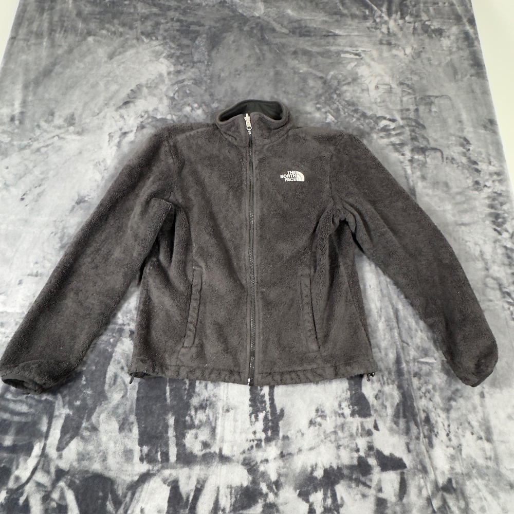The North Face Osito Fleece Jacket Womens Small Dark Gray Full Zip Soft Warm